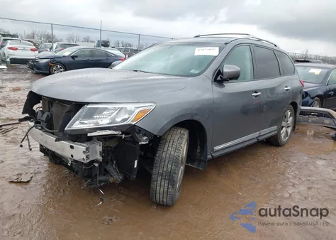 2016 Nissan Pathfinder Platinum z USA, uszkodzony, nr VIN 5N1AR2MM3GC654188